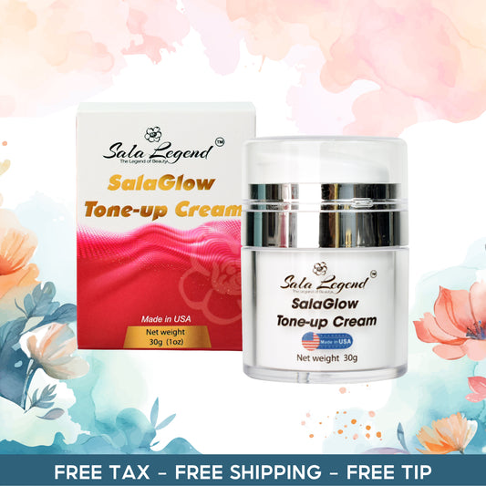SalaGlow Tone-Up Skin Brightening Cream (30g) – Made in the USA – Daytime Nourishing Cream, Enhancing Skin Tone, Boosting Elasticity